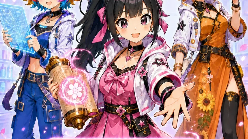 忍術ラボの3人のキャラクター